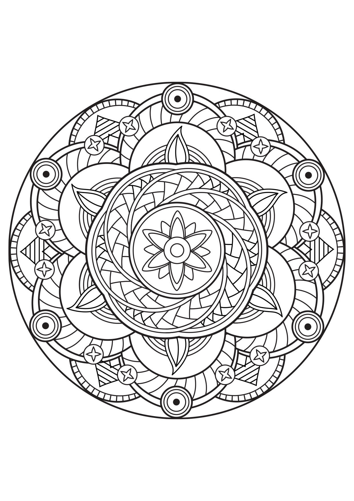 Kleurplaat mandala