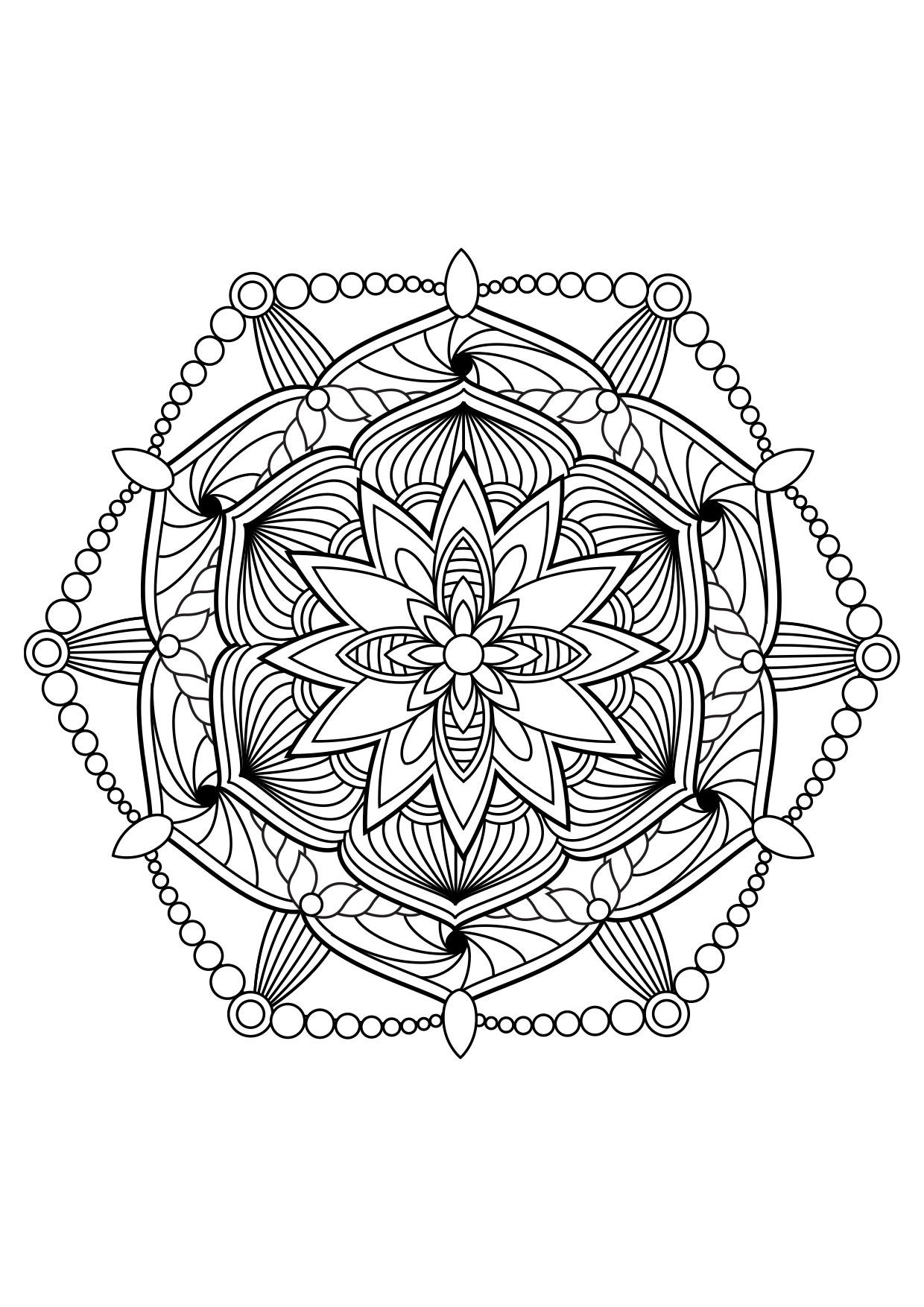 Kleurplaat mandala