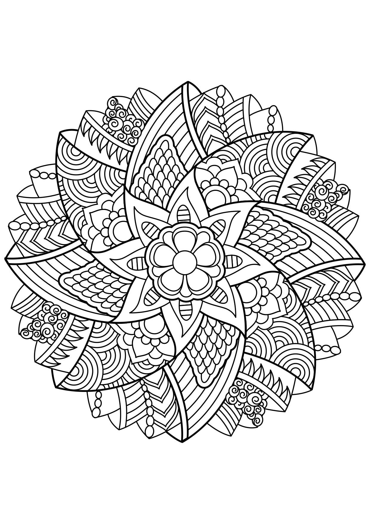 Kleurplaat mandala