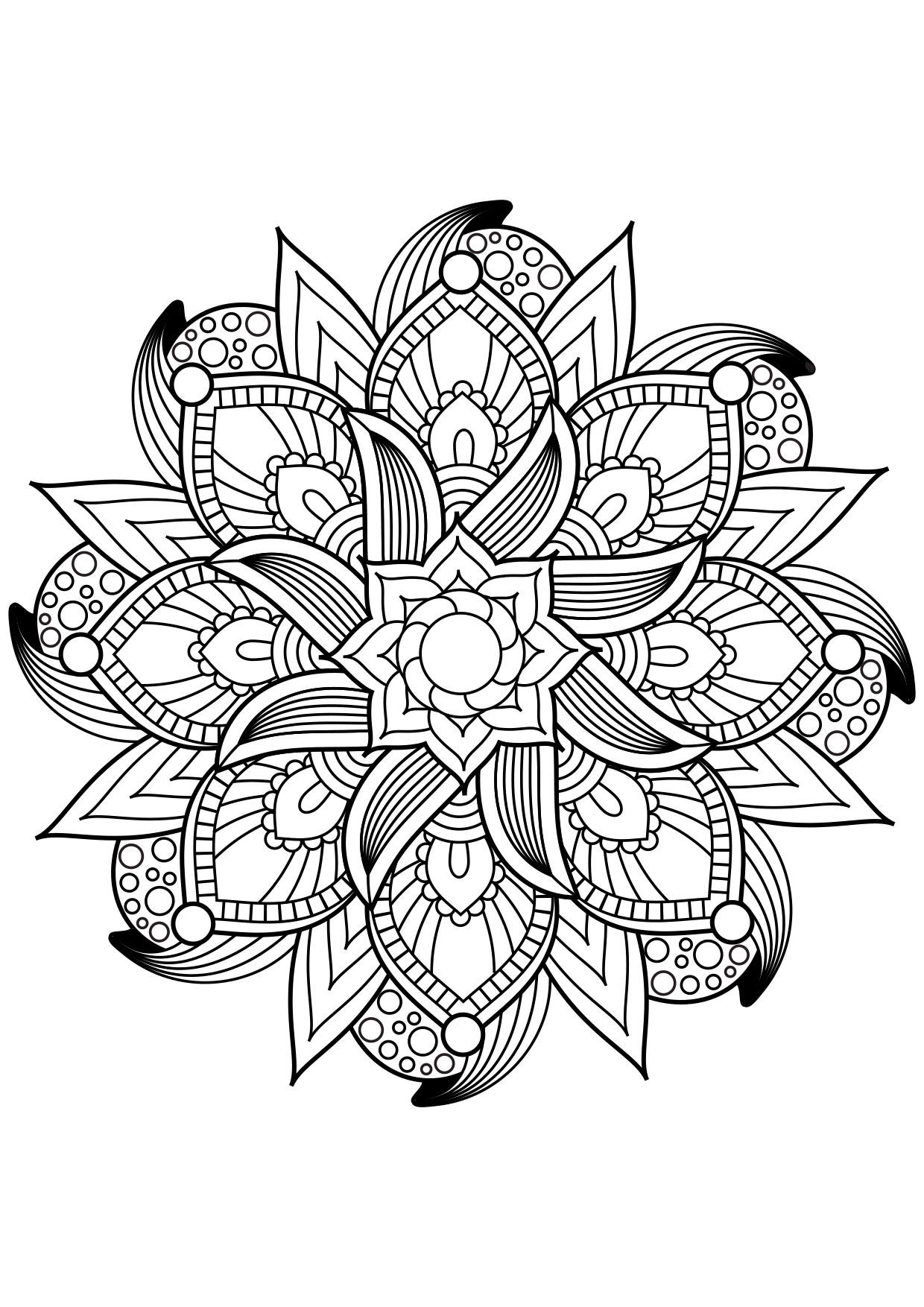 Kleurplaat mandala