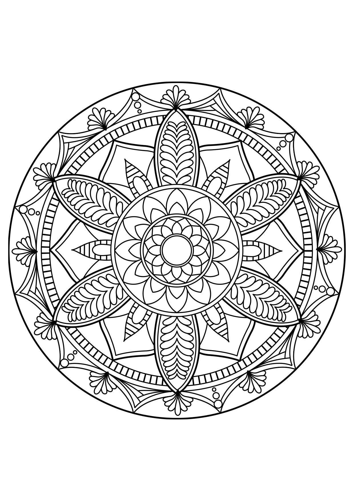Kleurplaat mandala