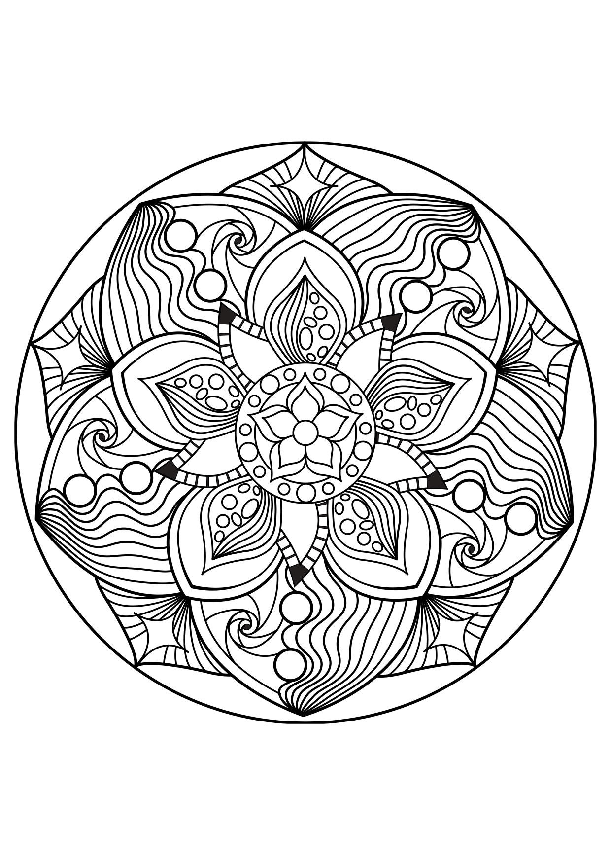 Kleurplaat mandala