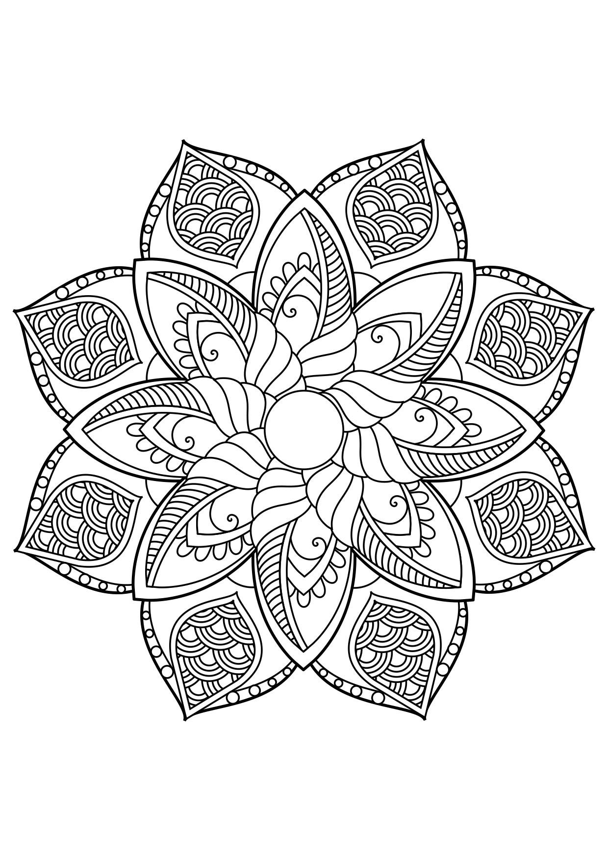Kleurplaat mandala