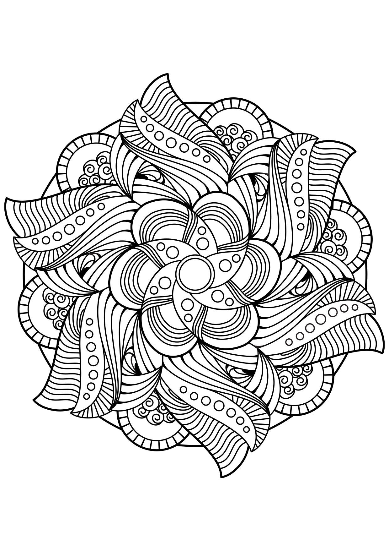 Kleurplaat mandala