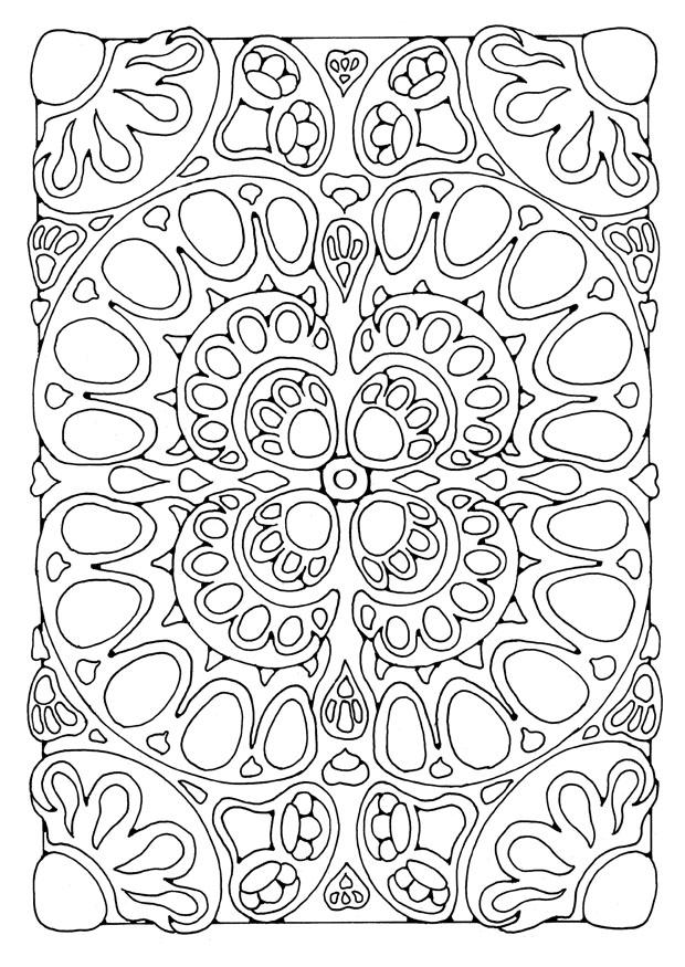 Kleurplaat mandala a02