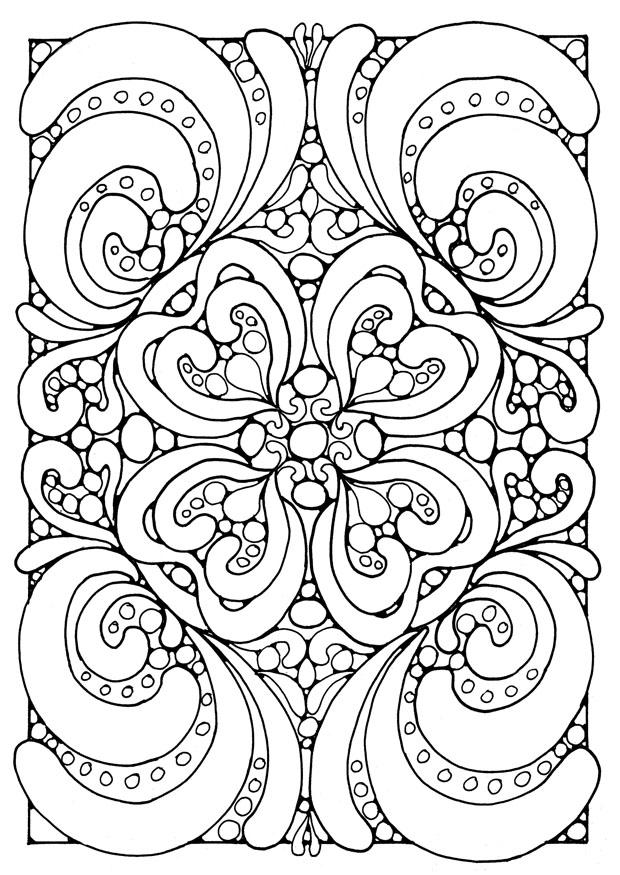 Kleurplaat mandala a04