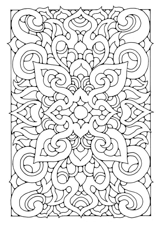 Kleurplaat mandala a06