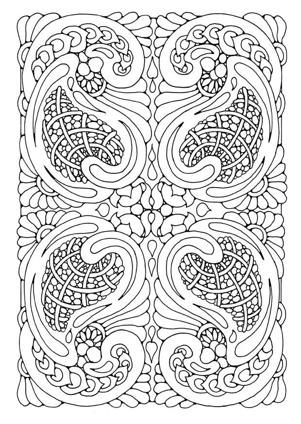 Kleurplaat mandala a07