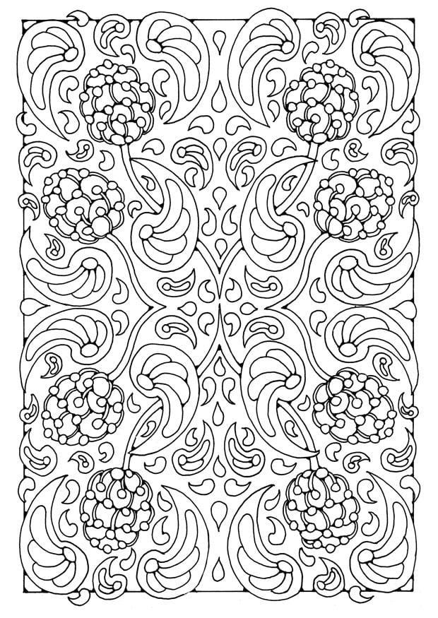 Kleurplaat mandala a08