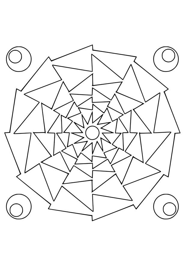 Kleurplaat mandala13