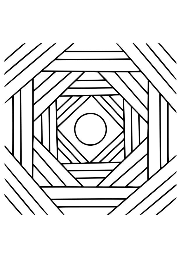 Kleurplaat mandala23
