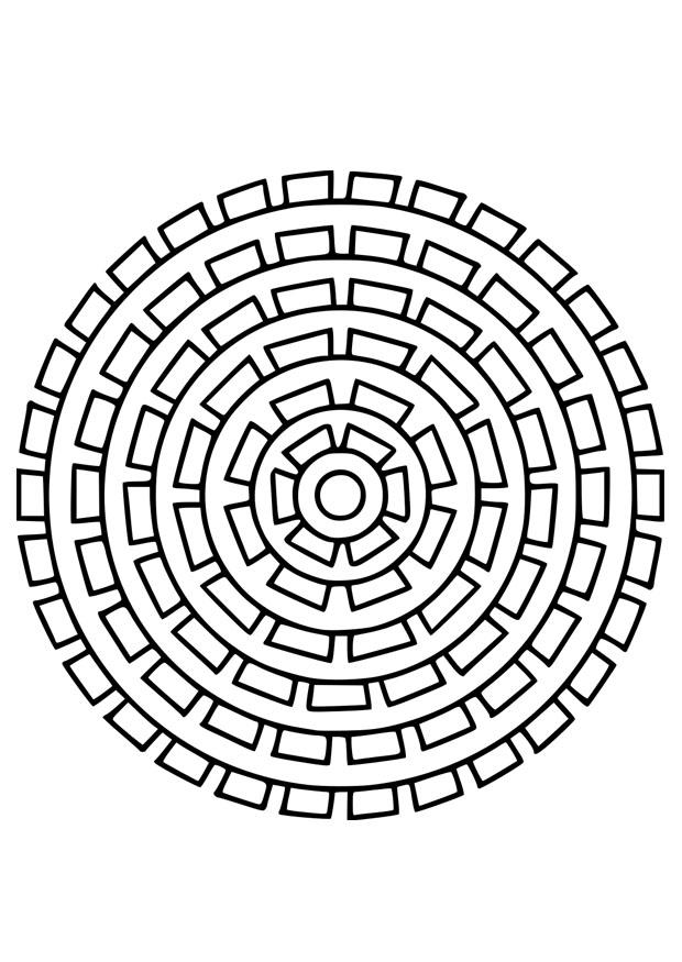 Kleurplaat mandala25