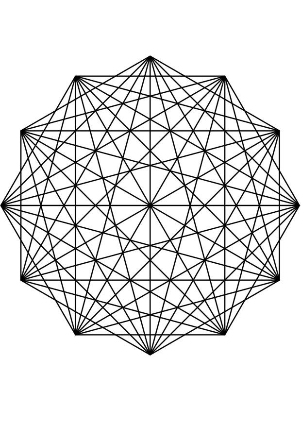 Kleurplaat mandala27
