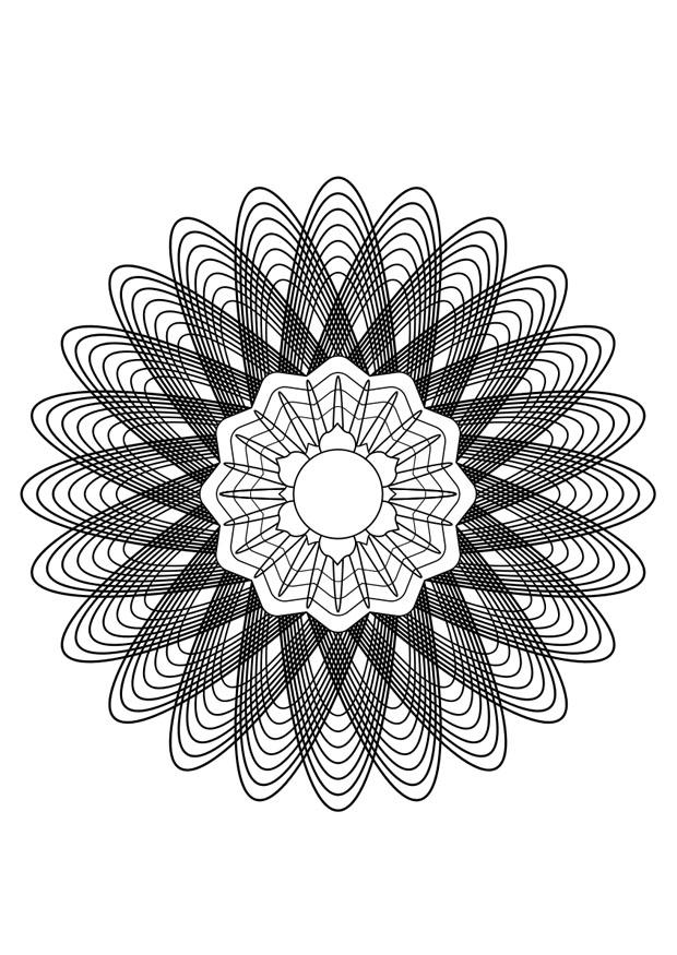 Kleurplaat mandala28