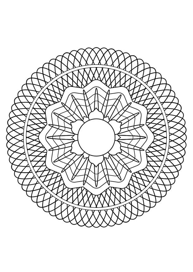 Kleurplaat mandala30