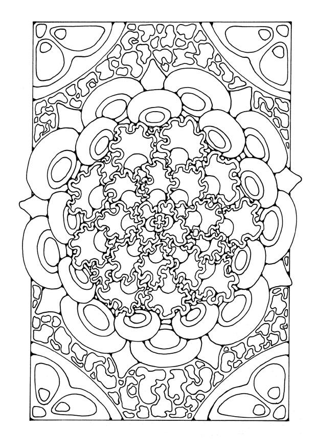 Kleurplaat mandala9a