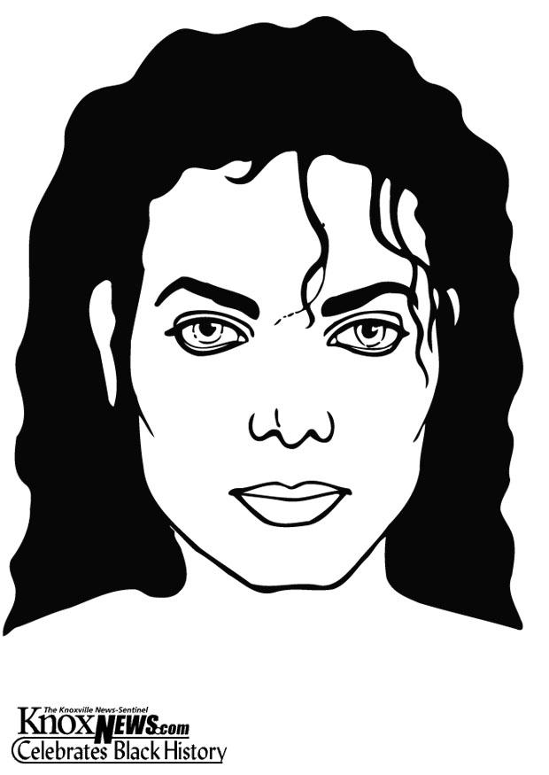 Kleurplaat michael jackson