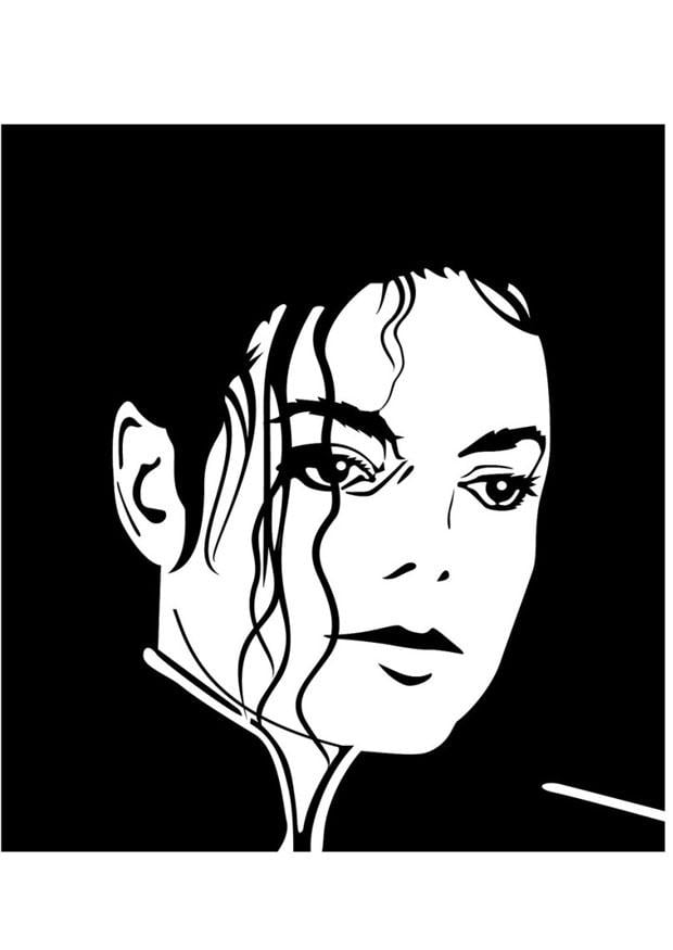 Kleurplaat michael jackson