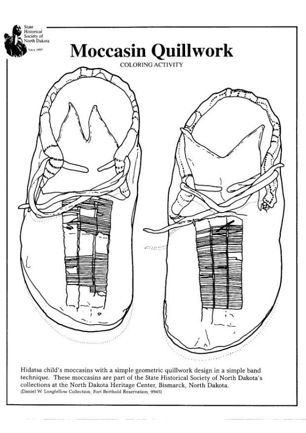 Kleurplaat moccasin