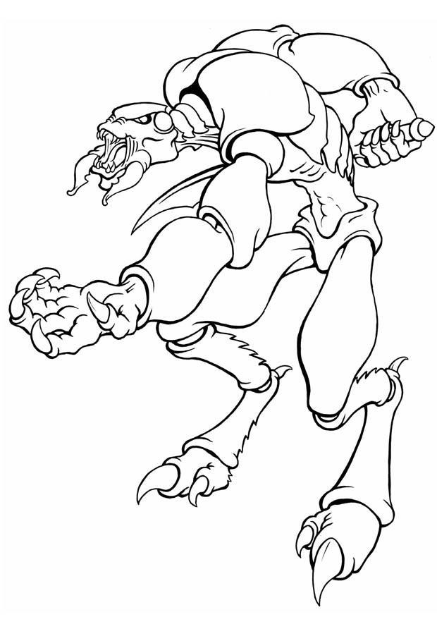 Kleurplaat monster