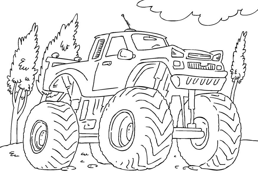 Kleurplaat monstertruck