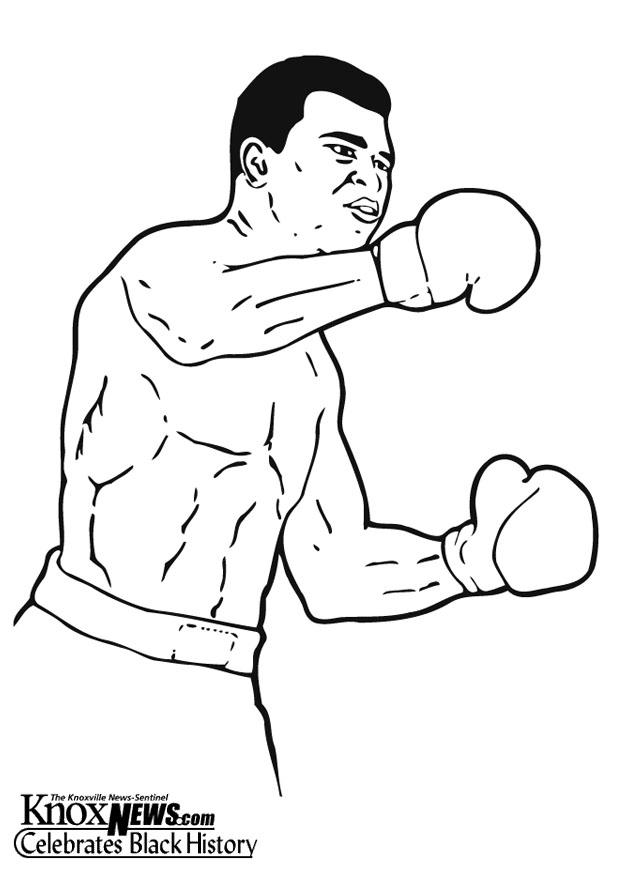 Kleurplaat muhammad ali