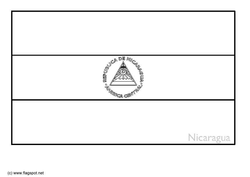 Kleurplaat nicaragua