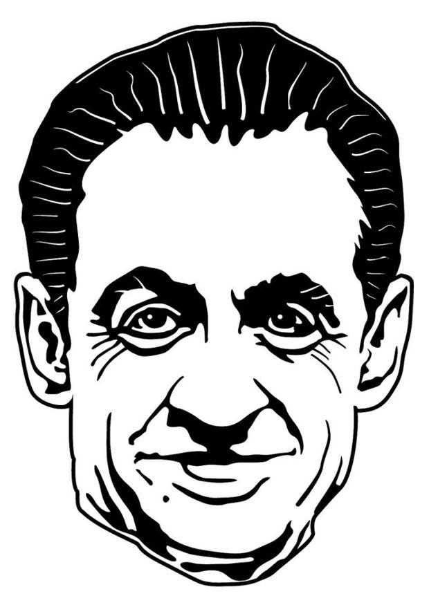 Kleurplaat nicolas sarkozy