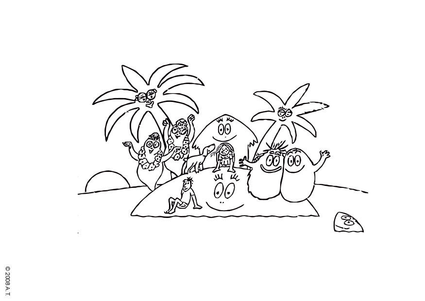 Kleurplaat op vakantie
