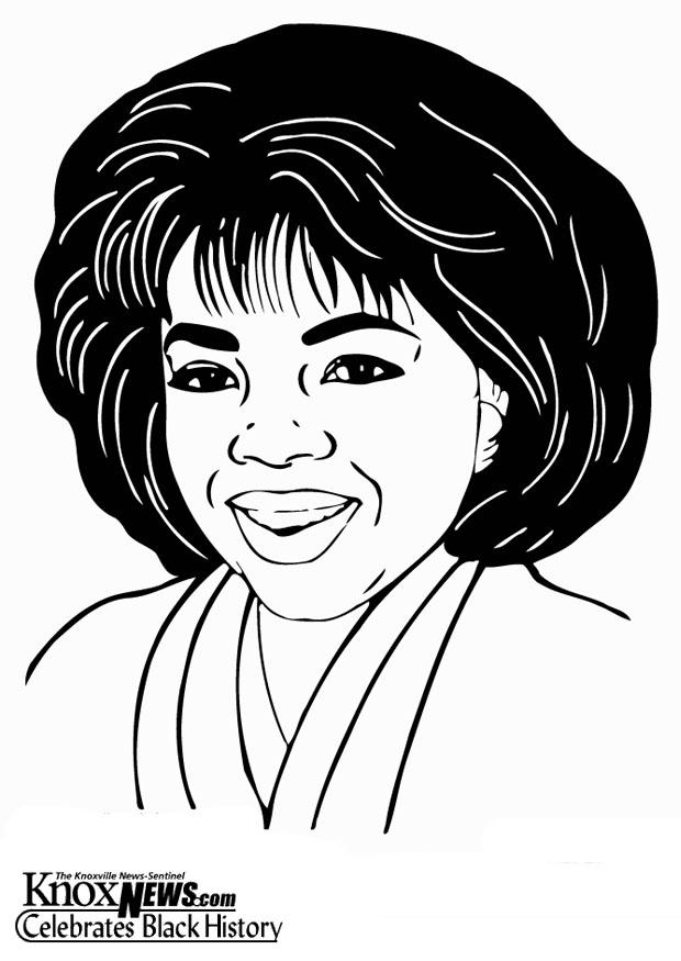 Kleurplaat oprah winfrey