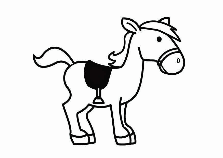 Kleurplaat paard van de sint
