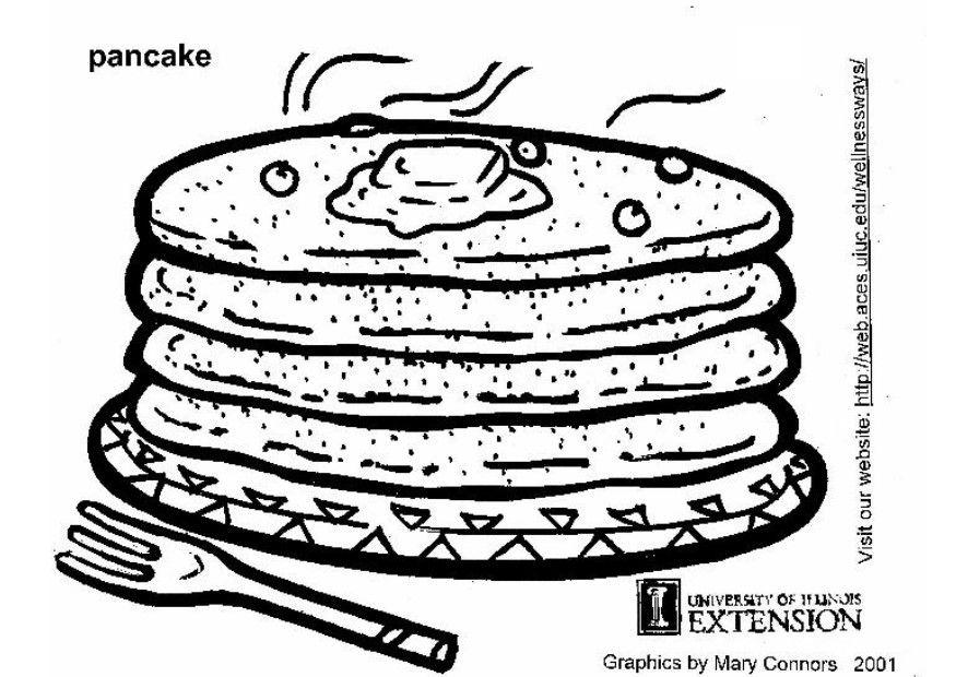 Kleurplaat pannenkoek