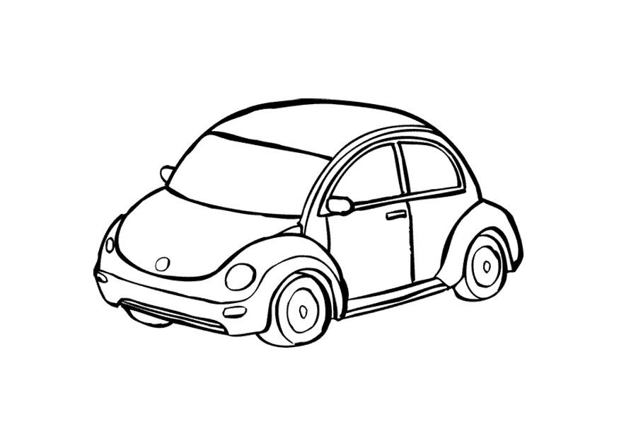 Kleurplaat personenwagen