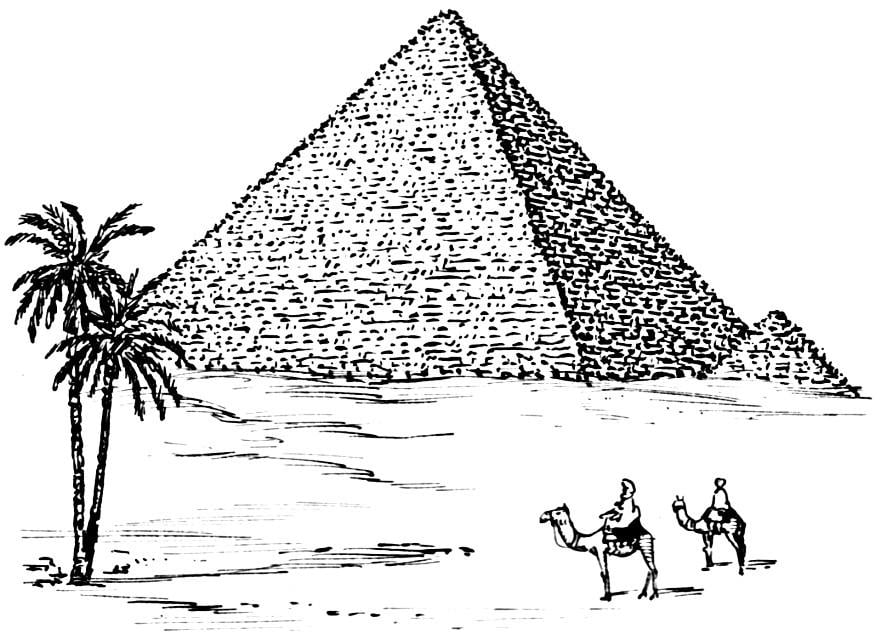 Kleurplaat piramide