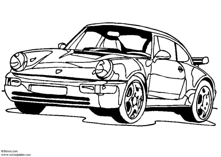 Kleurplaat porsche 911 turbo