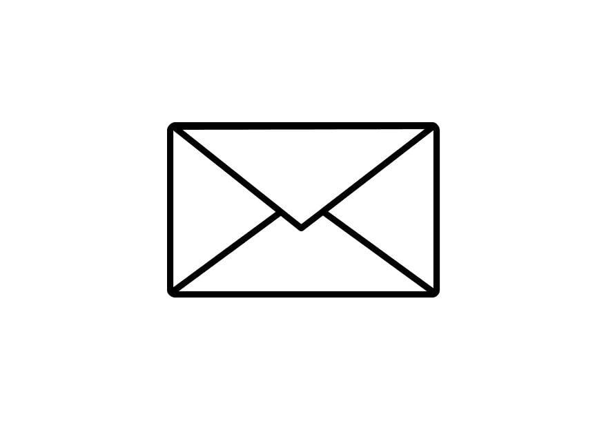 Kleurplaat post enveloppe