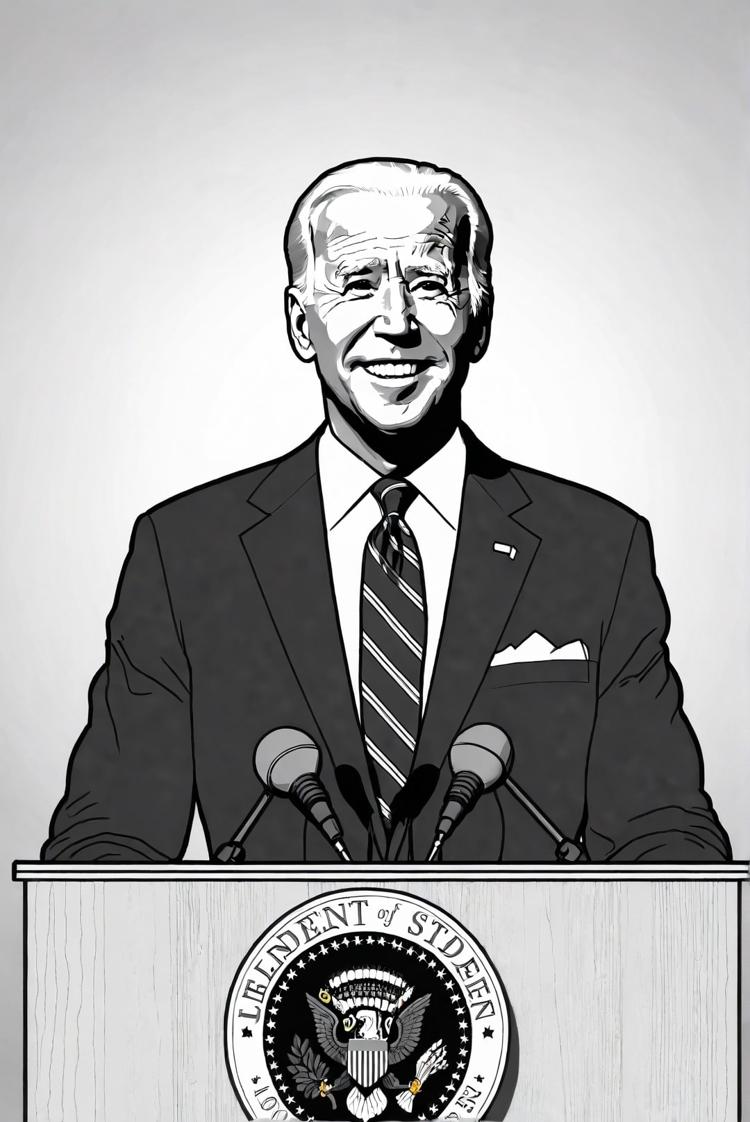 Kleurplaat president joe biden