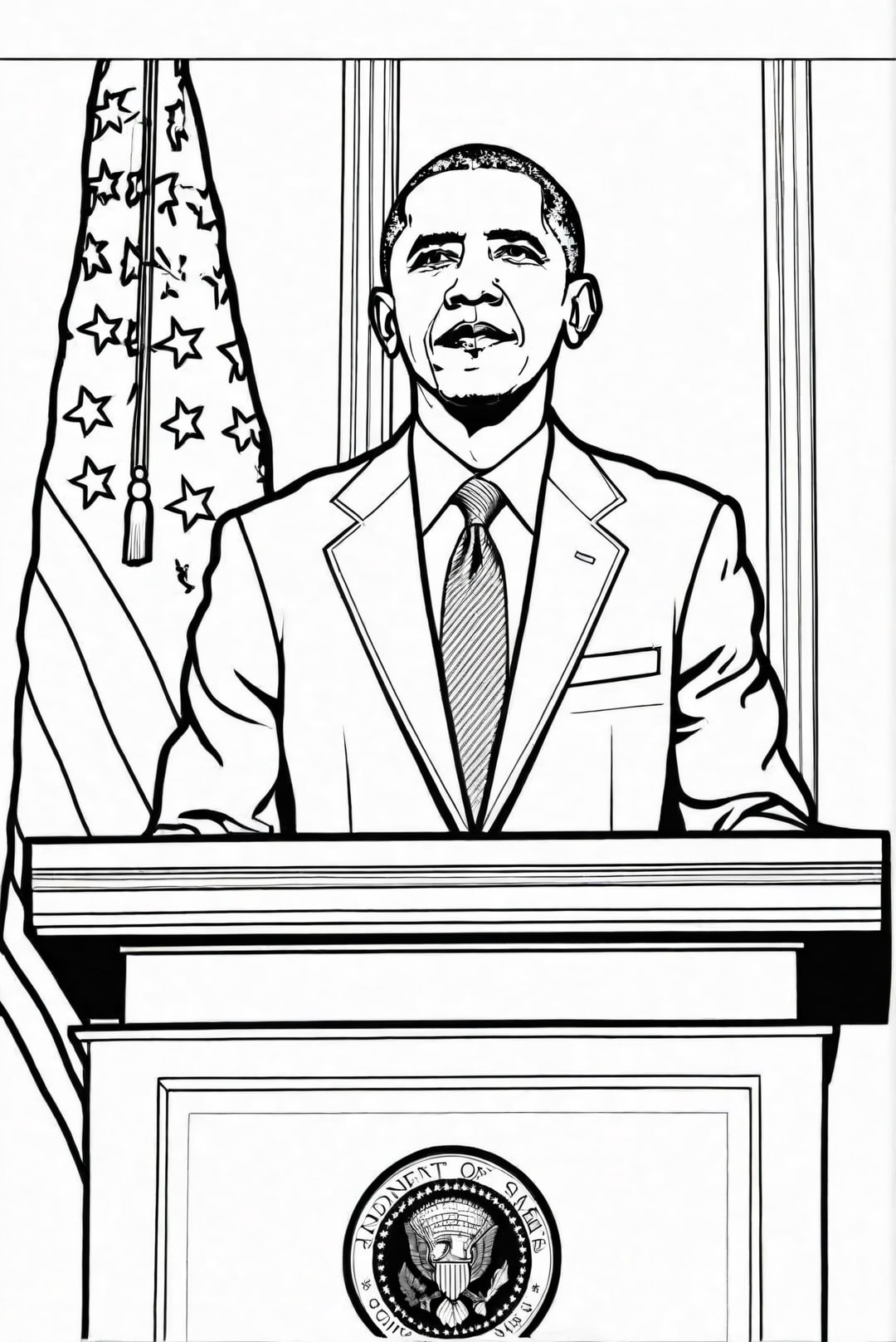 Kleurplaat president obama