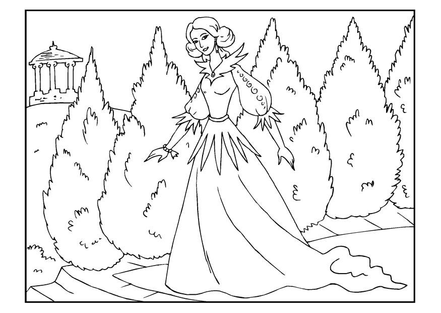 Kleurplaat prinses