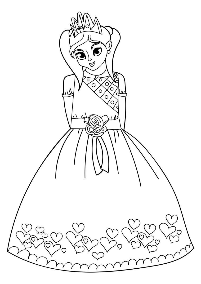 Kleurplaat prinses
