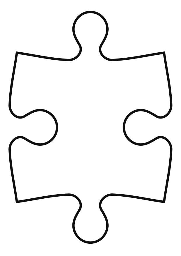 Kleurplaat puzzelstuk
