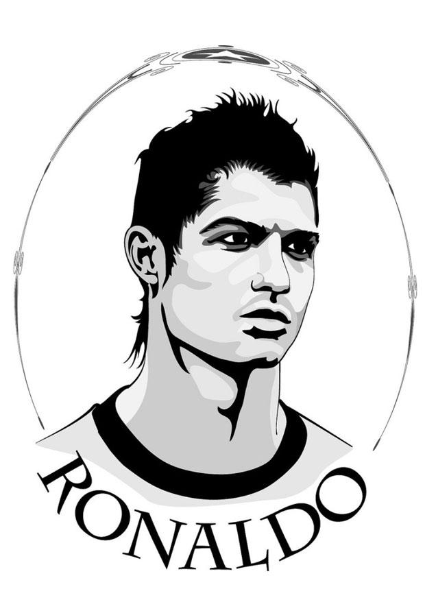 Kleurplaat ronaldo