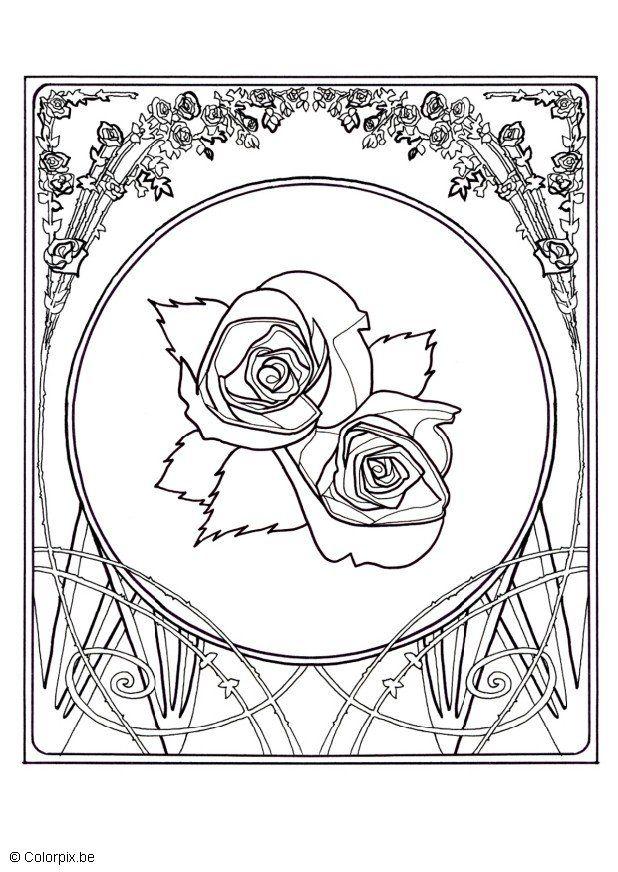 Kleurplaat rozen