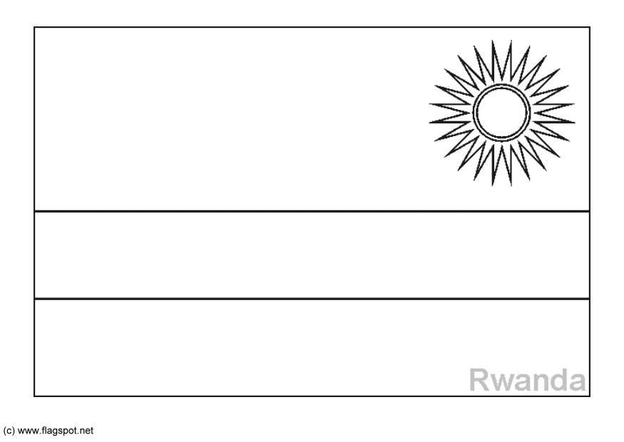 Kleurplaat ruanda