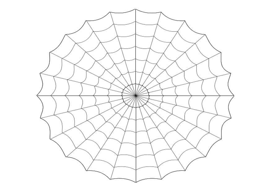 Kleurplaat spinnenweb