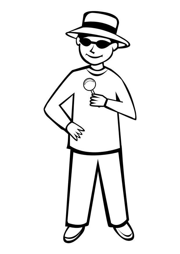 Kleurplaat spy kid