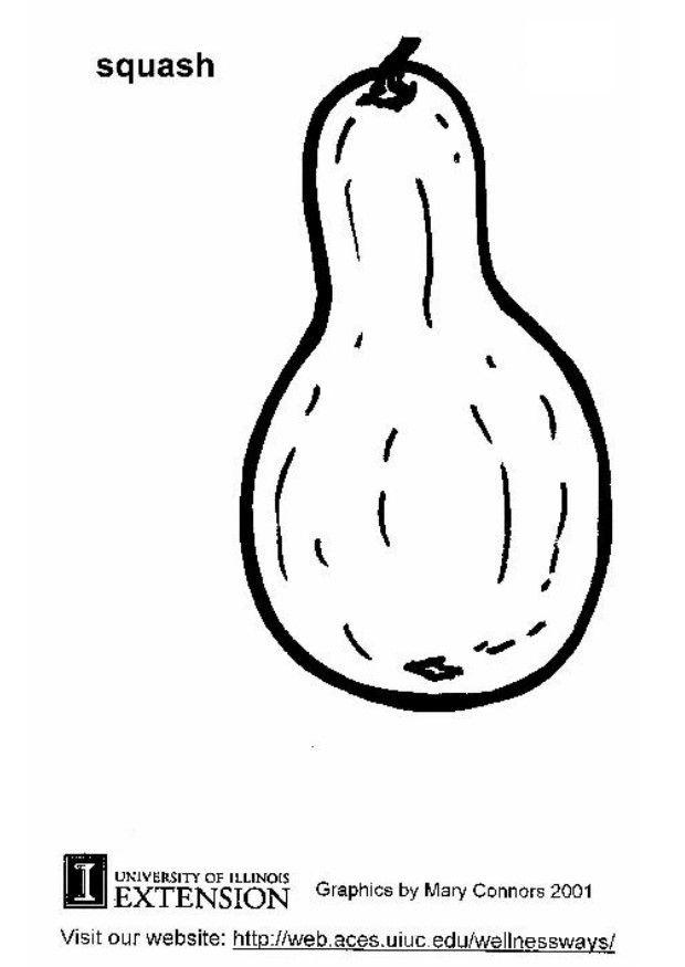 Kleurplaat squash