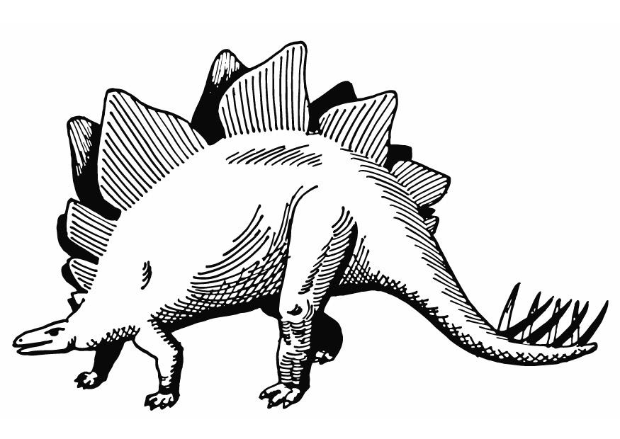 Kleurplaat stegosaurus