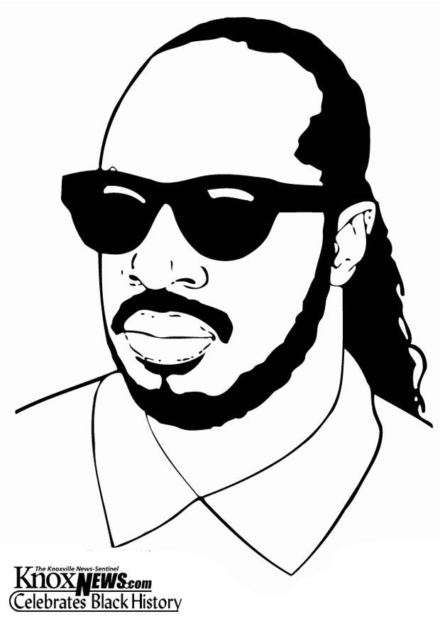 Kleurplaat stevie wonder
