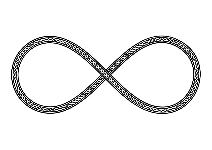 Kleurplaat symbool - oneindig